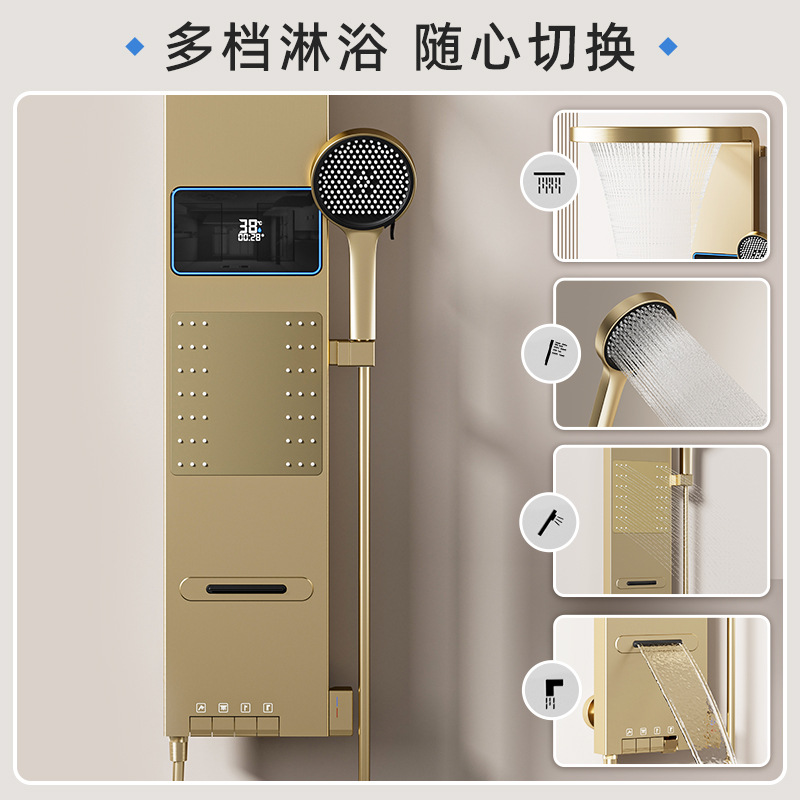 Smart Home Display - Space-Gray Smart Digital Display Back-Mounted Shower