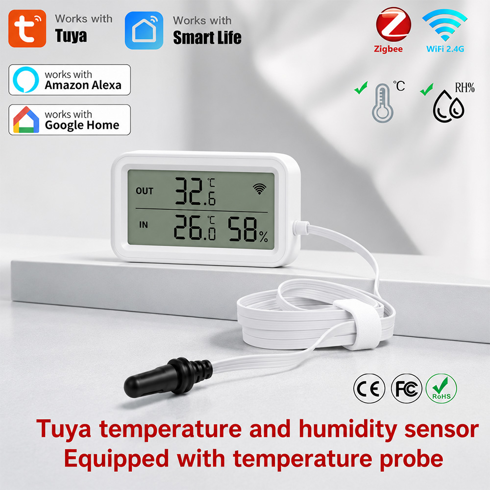 Wifi Thermostat - External Probe Temperature Humidity Sensor Tuya