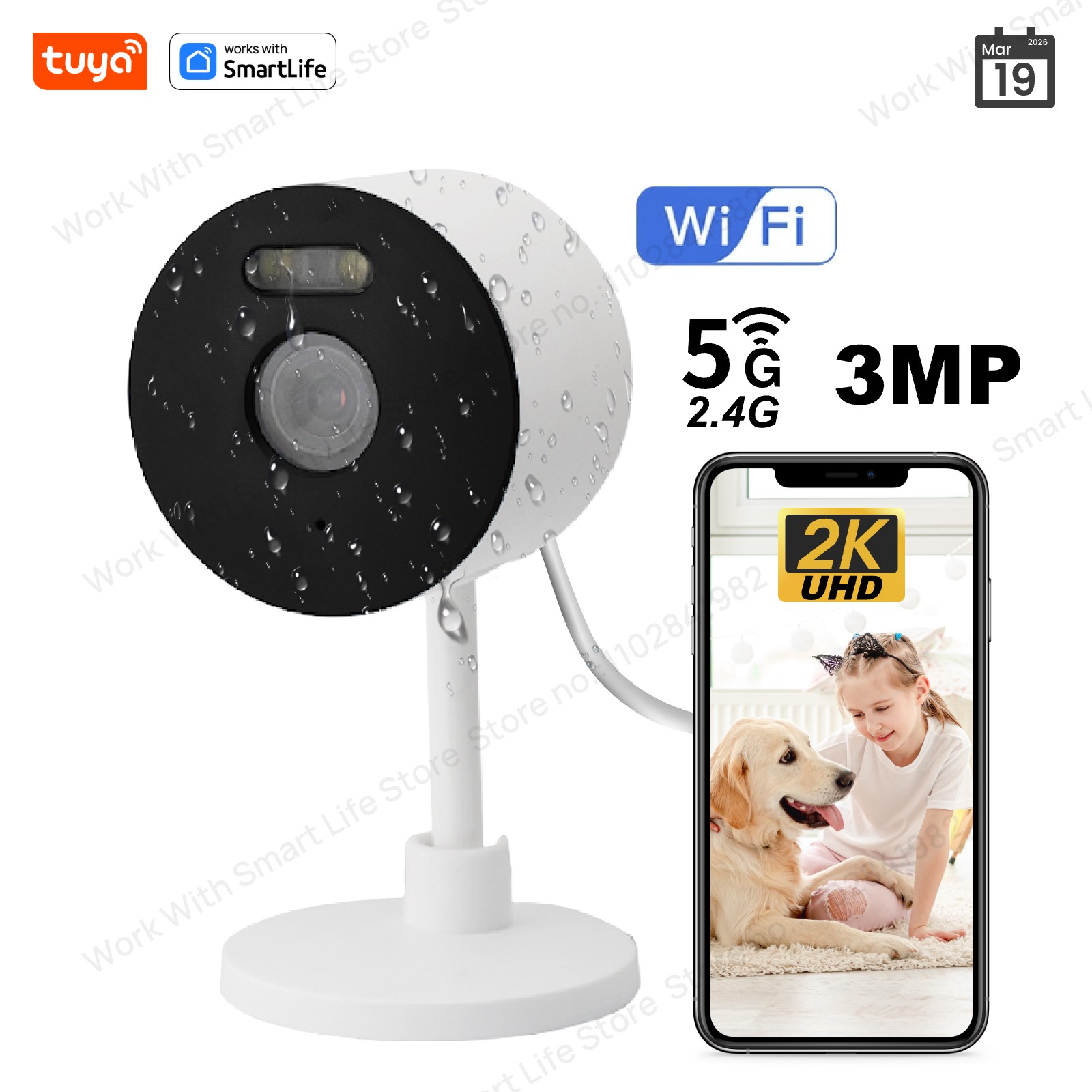 Smart Elderly Home - 3MP HD Tuya Smart Indoor/Outdoor Security