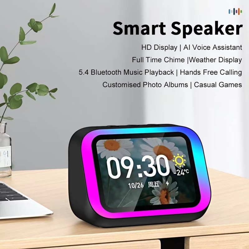 Smart Home Display - AI Voice Assistant Bluetooth Speaker With