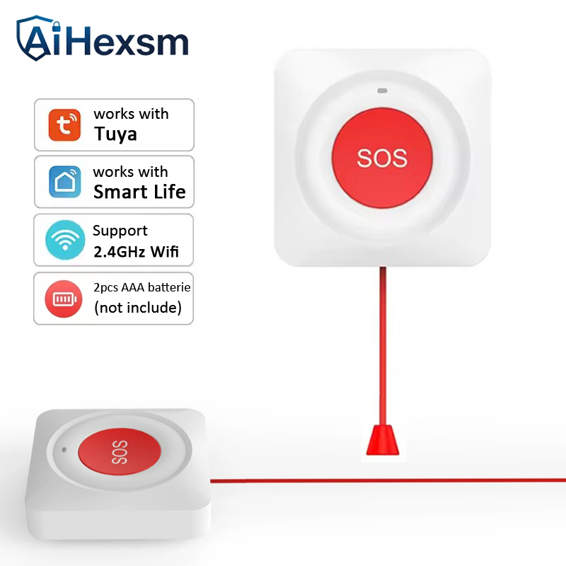 Smart Elderly Home - Tuya WiFi SOS Button Easy pull