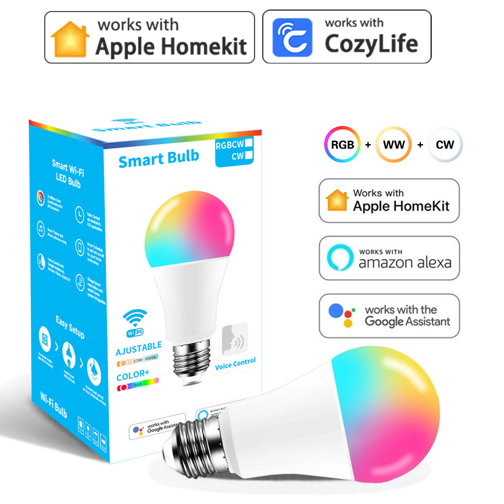 Alexa Compatible Bulb - 9W WiFi Homekit Light Lamp E27