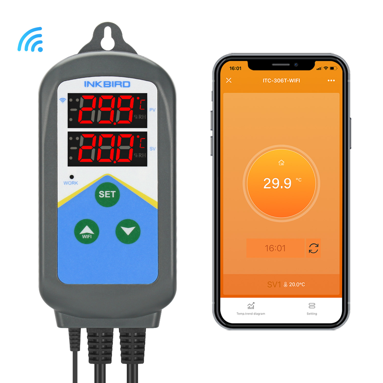 Wifi Thermostat - INKBIRD WIFI Thermoregulator ITC-306T-WIFI 24-Hour-Cycle Timer