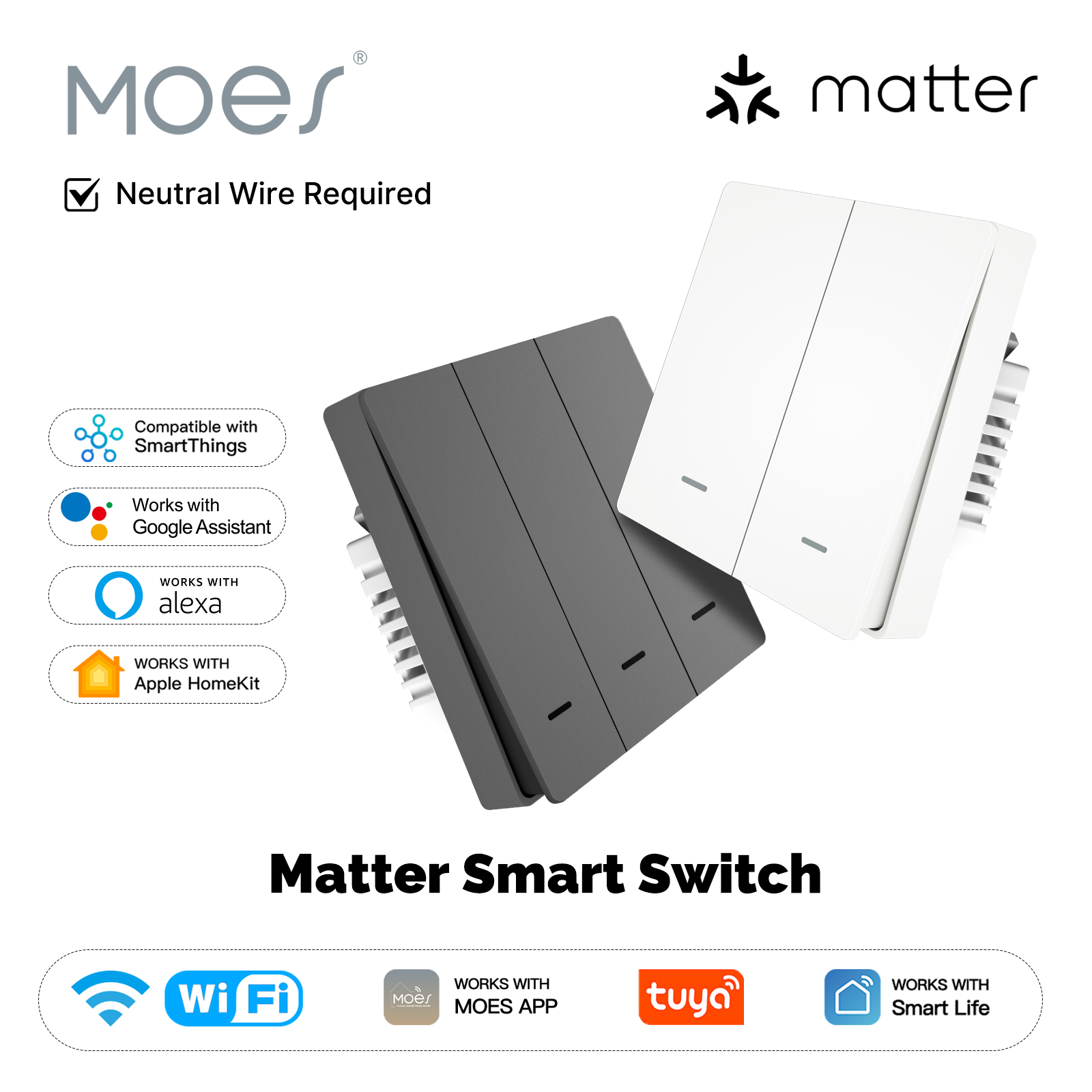 Smart Home Life - MOES Matter Tuya WiFi Smart Light