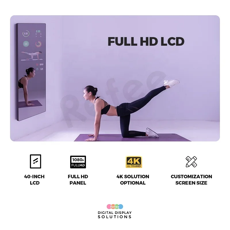 Large Interractive Fitness Wor - Smart Home Gym Mirror review and price