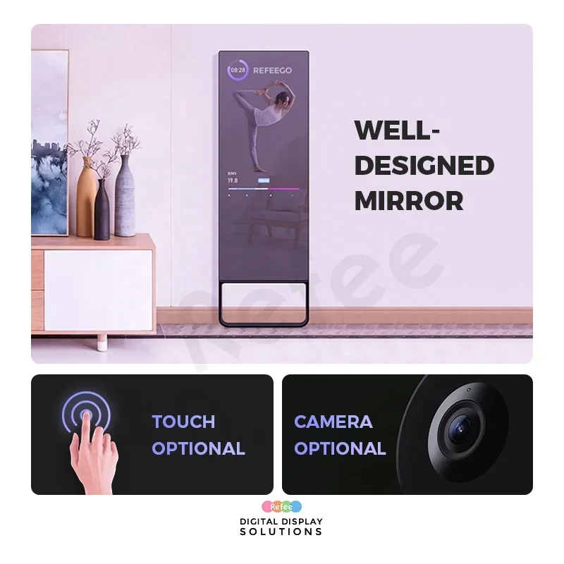 Large Interractive Fitness Wor - Smart Home Gym Mirror review and price