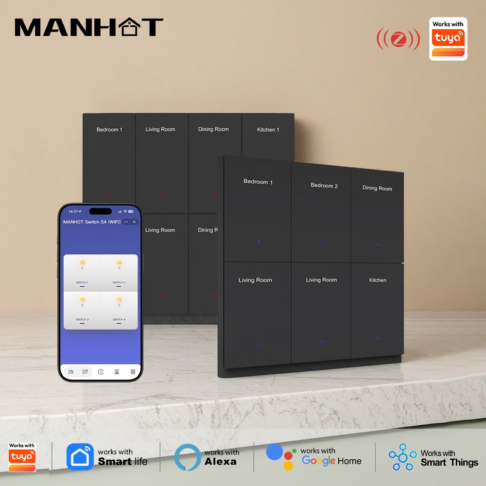 Manhot DIY Name Switch Zigbee  - Smart Home Display review and price