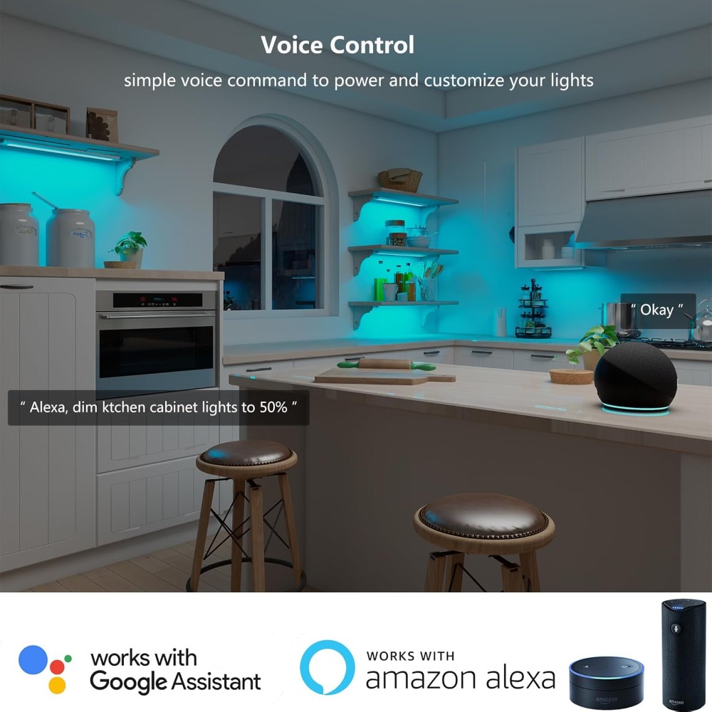 DC12V RGB Color Under Cabinet  - Alexa Compatible Bulb review and price