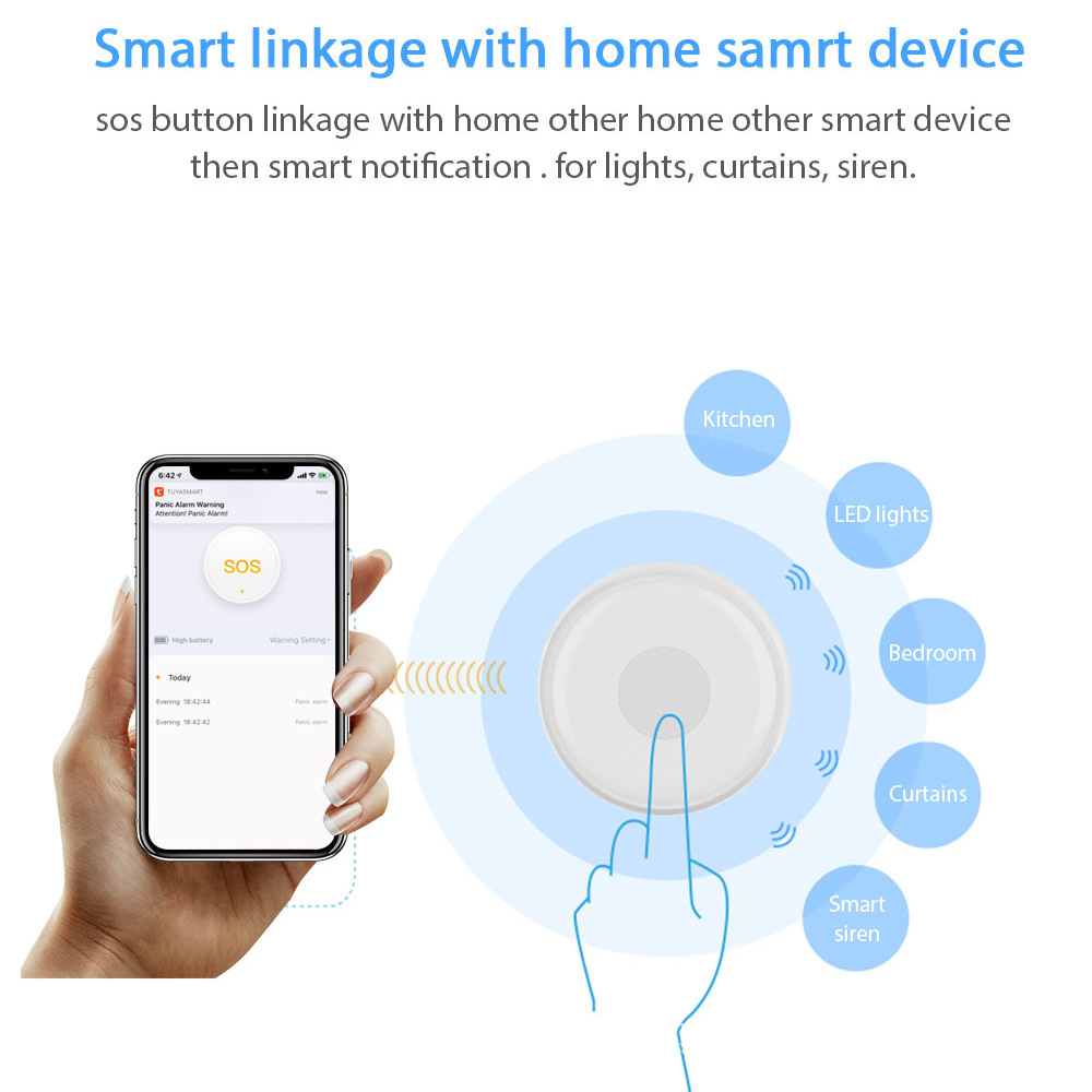 Wireless Panic Button Tuya Old - Smart Elderly Home review and price