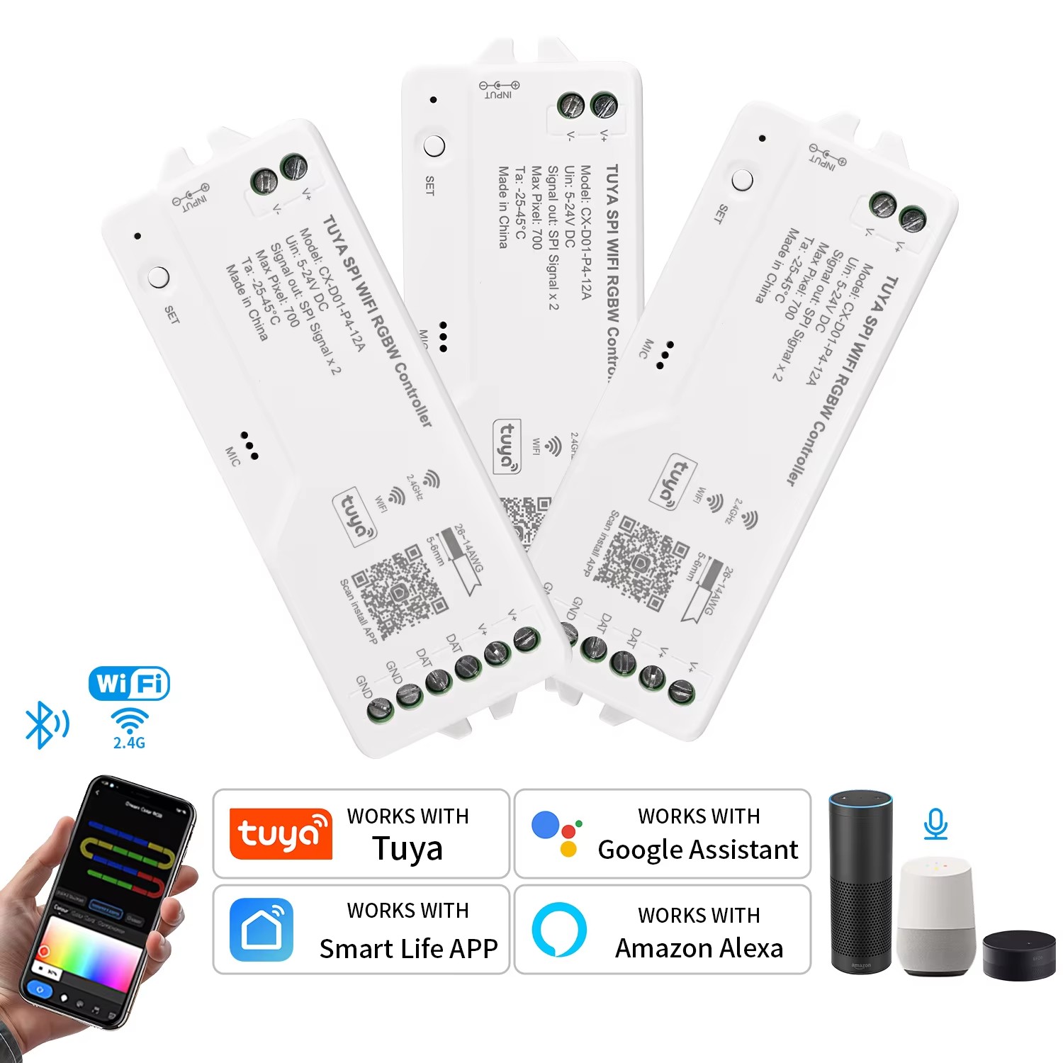Tuya Wifi LED SPI RGBIC RGBWIC - Alexa Compatible Bulb review and price