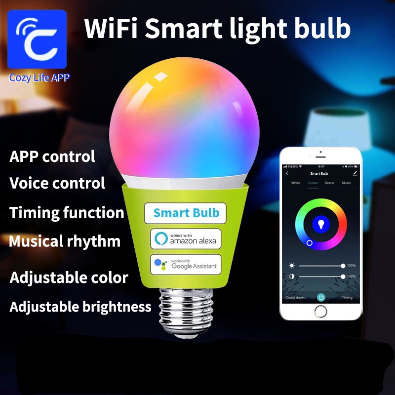 SIXWGH E27 Bulb WiFi 9W Smart  - Alexa Compatible Bulb review and price