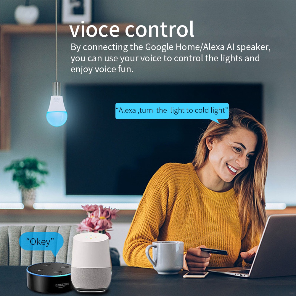 SIXWGH E27 Bulb WiFi 9W Smart  - Alexa Compatible Bulb review and price