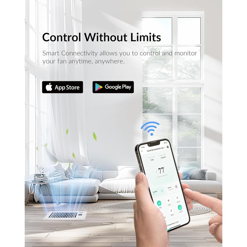 Super Quiet Register Booster F - Wifi Thermostat review and price