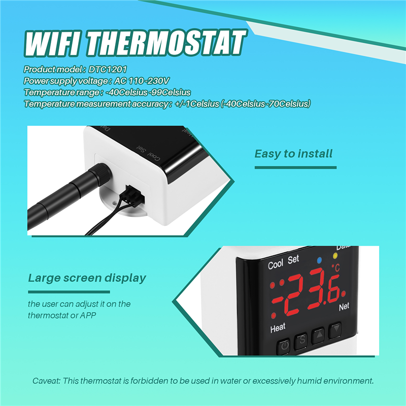 Wireless Wifi Temperature Cont - Wifi Thermostat review and price
